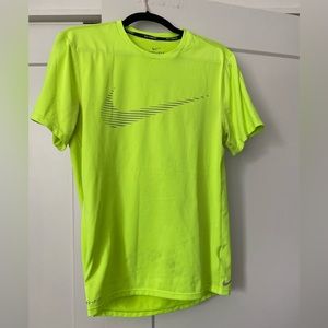 Nike Men’s DRI-Fit Neon Running T-Shirt, Small